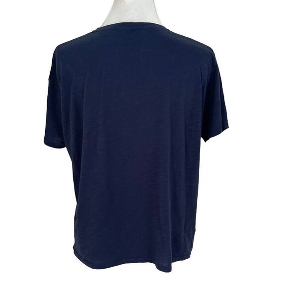 Hope by Ringstrand Soderberg V-Neck Tee Navy Blue Women’s Size 2 FR34 Cotton - Picture 7 of 9